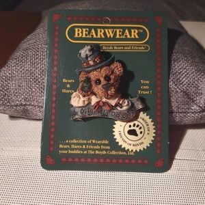 Boyds Bears Patriotic Brooch Pin Uncle Elliot The Head Bean Wants You FOB